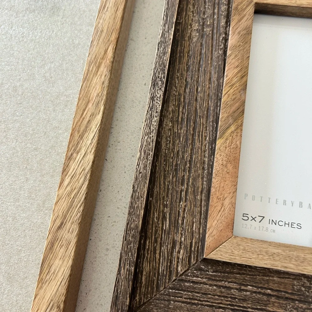 Set of 2 Pottery Barn Wood Picture Frames 5” x 7”